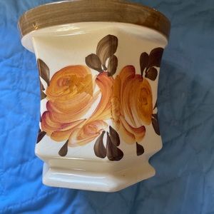 VTG Hand Painted In Brazil Flower Pot